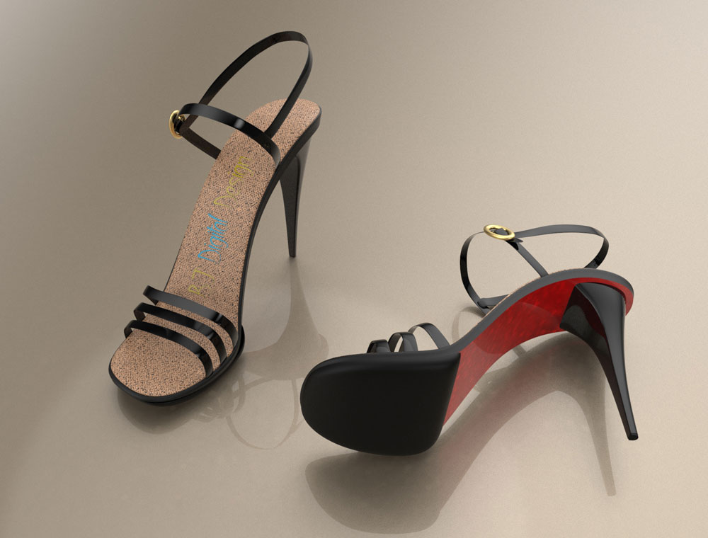 دانلود پروژه طراحی کفش زنانه پاشنه بلند (1)