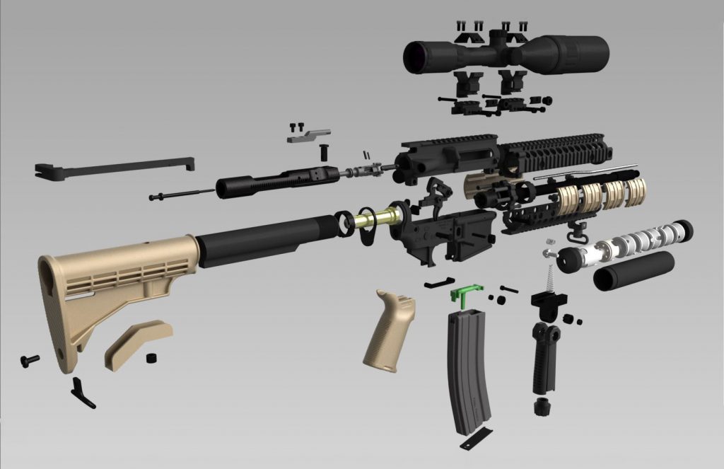 دانلود پروژه طراحی اسلحه AR-15 (1)
