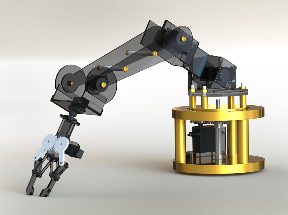 دانلود پروژه طراحی بازوی رباتیک