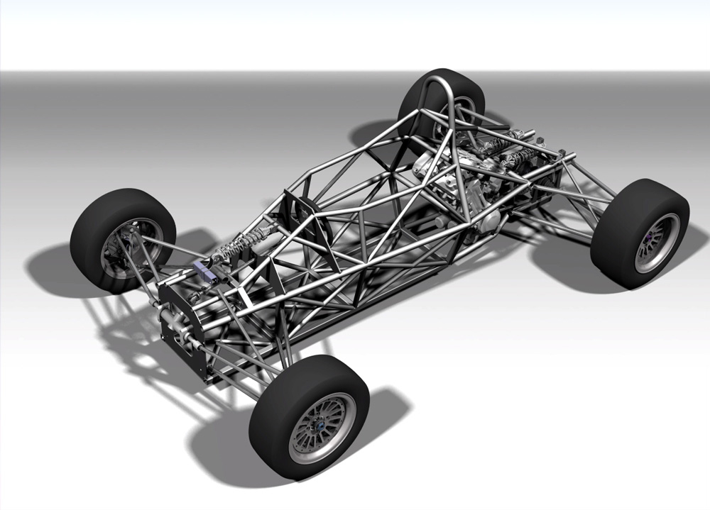 دانلود پروژه طراحی شاسی خودرو مسابقات فرمول 1
