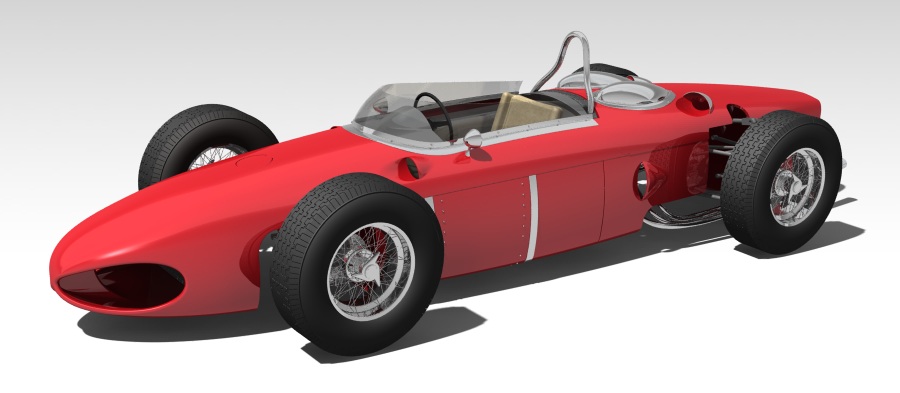 دانلود پروژه طراحی خودرو فرمول یک فراری Ferrari 156 F1