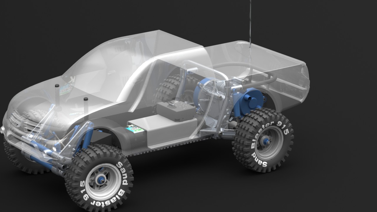 دانلود پروژه طراحی خودرو کنترلی باگی آفرود تامیا BUGGY OFF ROAD TAMIYA