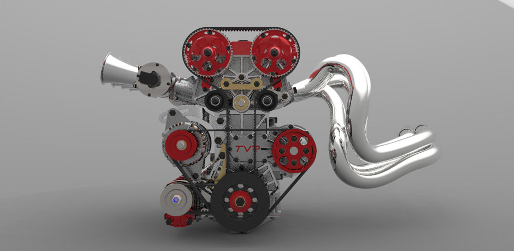 دانلود پروژه طراحی موتور خودرو 4 سیلندر 2 لیتری