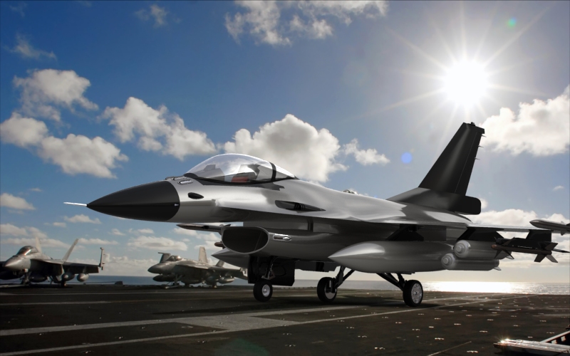 دانلود پروژه طراحی هواپیما جنگنده فالکون F16