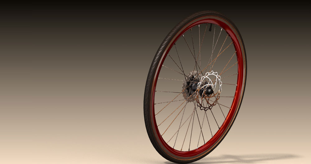دانلود پروژه طراحی چرخ عقب دوچرخه