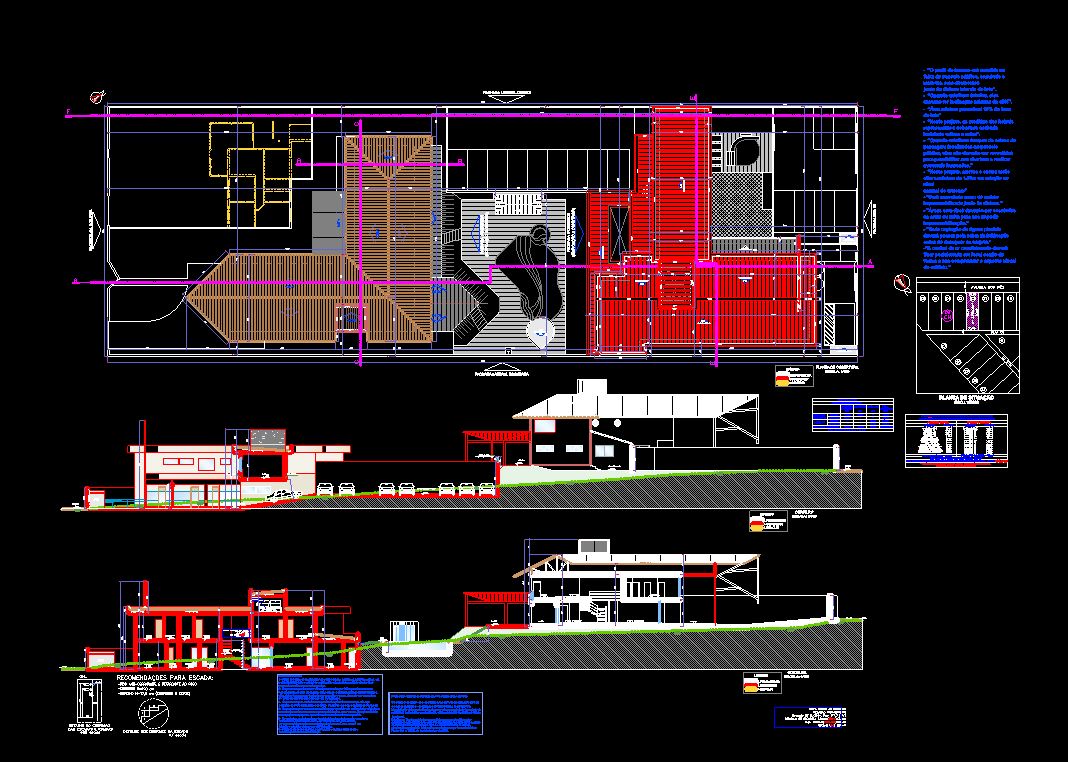 دانلود پروژه طراحی نقشه و پلان اقامتگاه 2 طبقه (2)