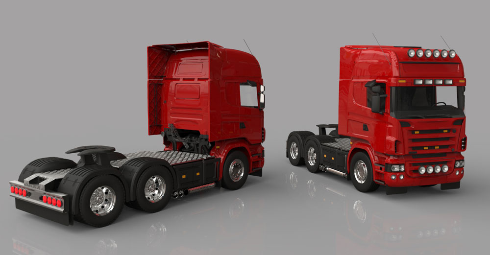 دانلود پروژه طراحی کامیون اسکانیا Scania