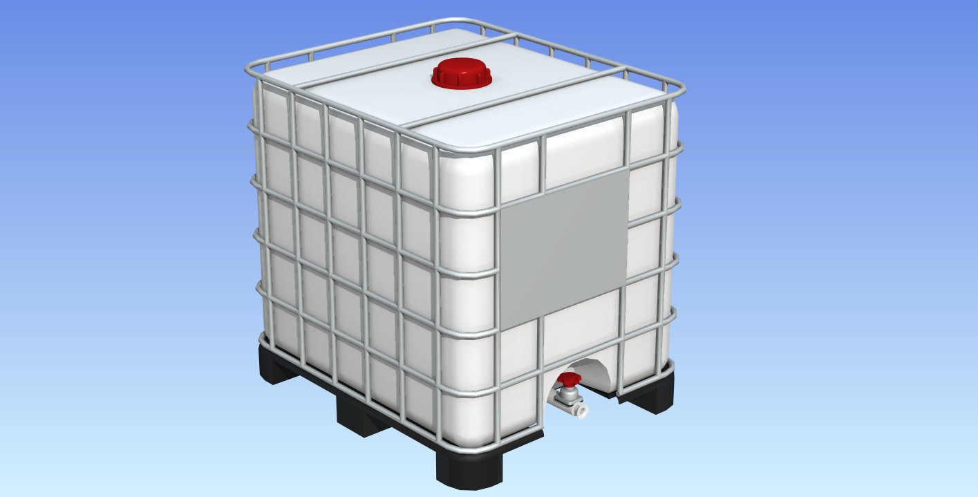 دانلود پروژه طراحی مخزن مکعبی پلاستیکی 1000 لیتری (تانکر پلی اتیلن)