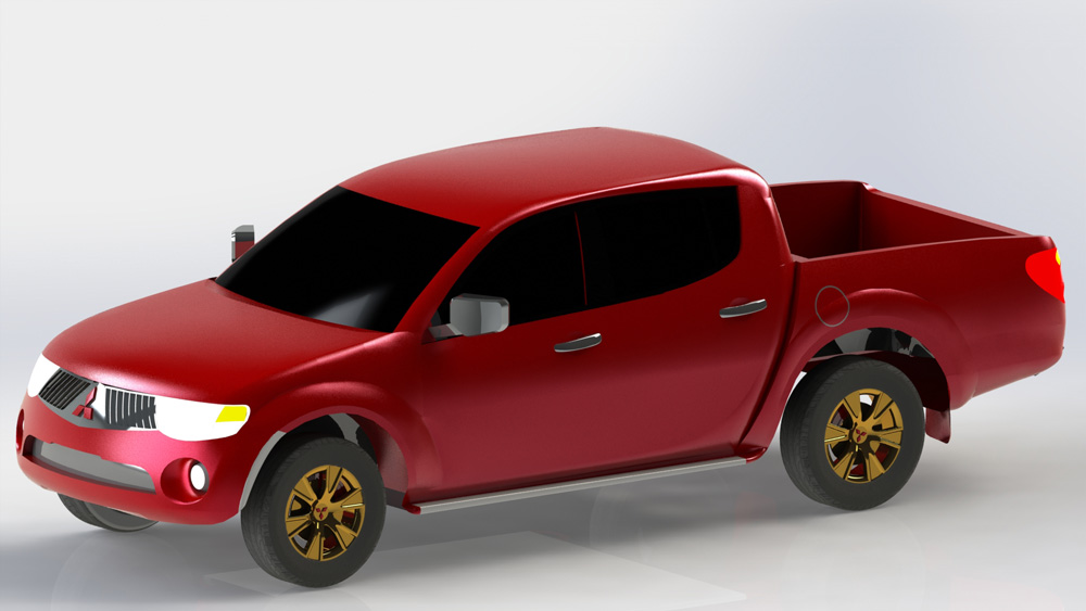 دانلود پروژه طراحی خودرو میتسوبیشی وانت دوکابین MITSUBISHI L200