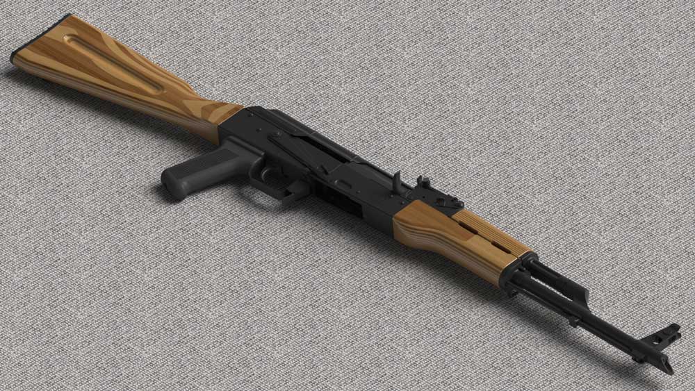 دانلود پروژه طراحی اسلحه کلاشینکف (کلاشنیکف) آکا  AK-47