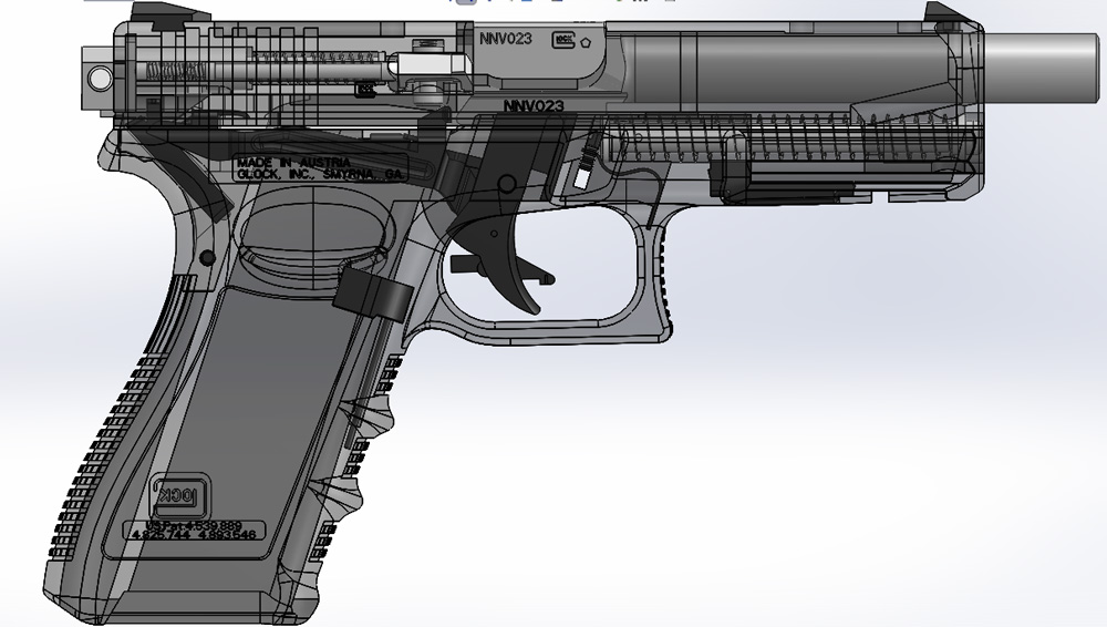 دانلود پروژه طراحی اسلحه کلت گلاک Glock 17