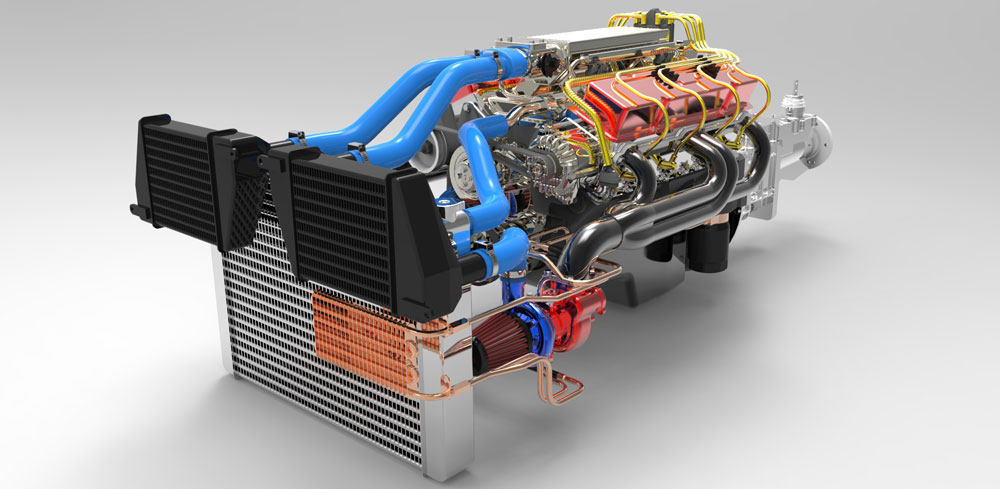 دانلود پروژه طراحی توربو موتور خودرو دوقلوی وی 8 شورلت