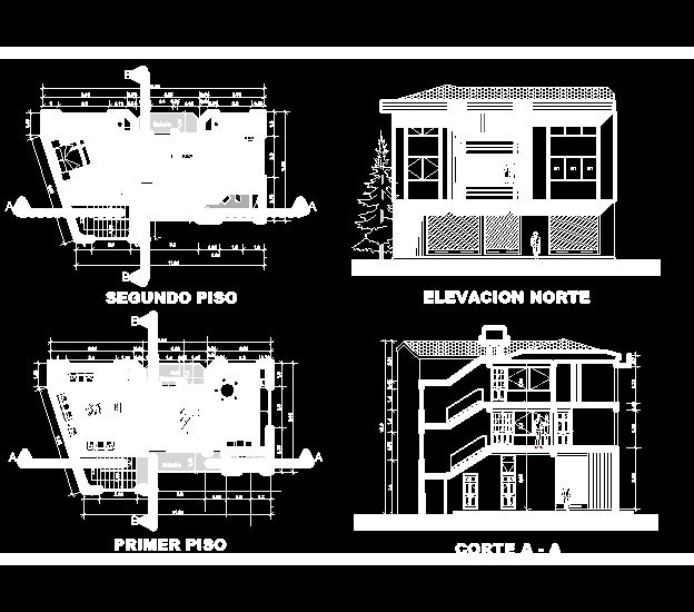 دانلود پروژه طراحی نقشه و پلان خانه ویلایی شیروانی سه طبقه