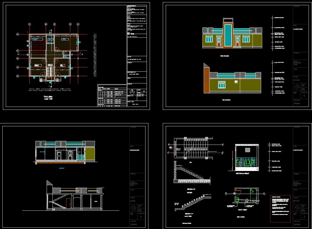 دانلود پروژه طراحی نقشه و پلان خانه ویلایی تراس دار (14)