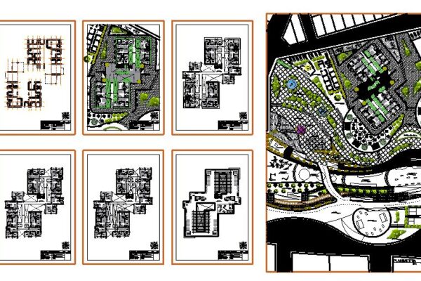 دانلود پروژه طراحی نقشه و پلان مجتمع مسکونی مدرن