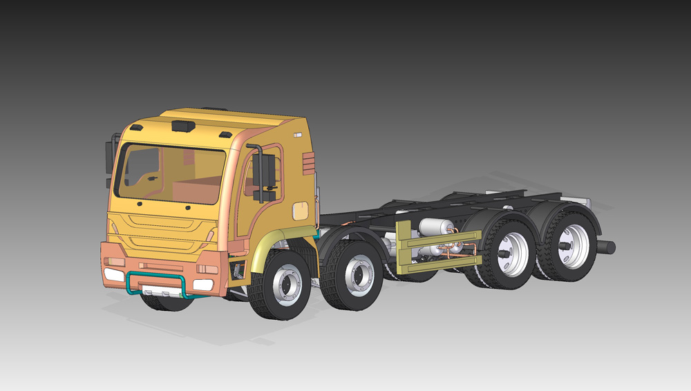 دانلود پروژه طراحی کامیون معدن با جزییات کامل