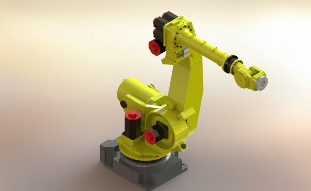 دانلود پروژه طراحی بازوی رباتیکی فانوک FANUC R2000iA165F