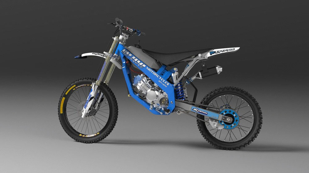 دانلود پروژه طراحی موتور سیکلت تریل DHX (1)
