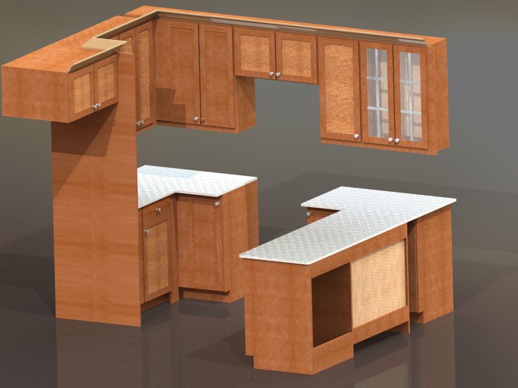 دانلود پروژه طراحی کابینت آشپزخانه
