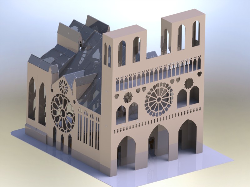 دانلود پروژه طراحی کلیسای نوتردام پازلی (1)