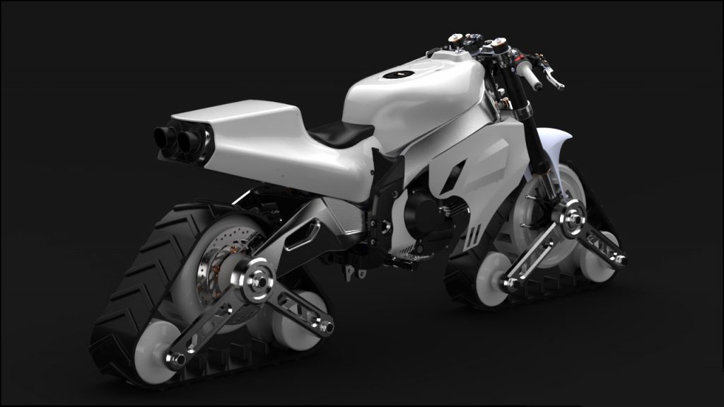 دانلود پروژه طراحی موتور سیکلت مفهومی اسنورایدر ( برف رو ) (1)