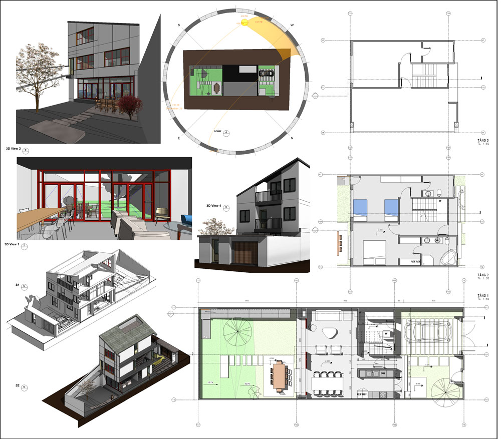 دانلود پروژه طراحی خانه ویلایی مدرن 8 در 30 متر + طراحی داخلی و خارجی (2)