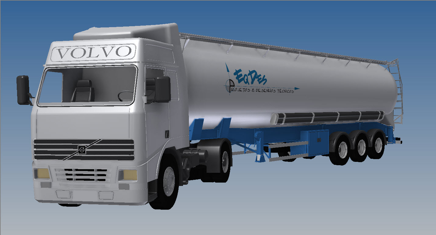دانلود پروژه طراحی کامیون سیلو ( فله بر ) ولوو