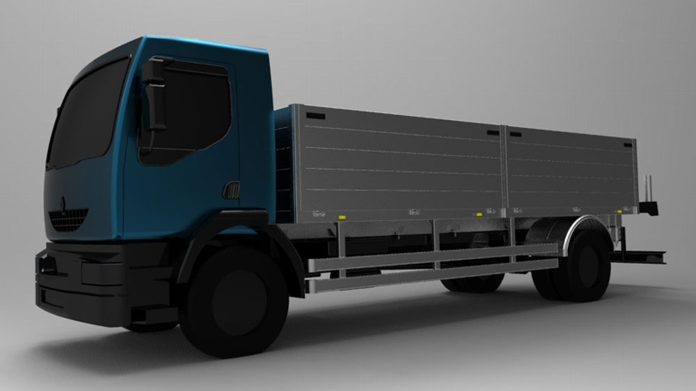 دانلود پروژه طراحی کامیون نیمه سنگین رنو
