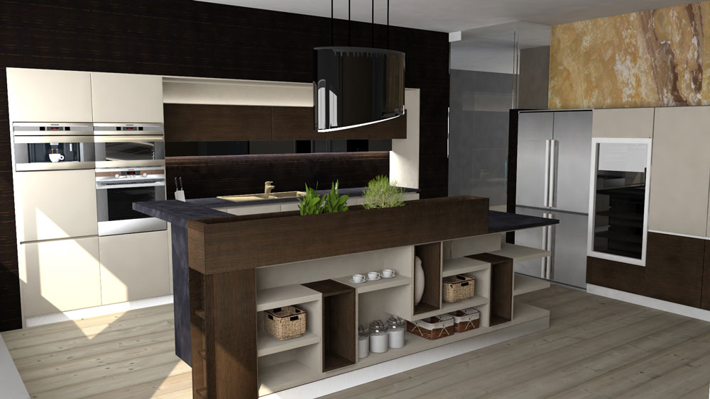 دانلود پروژه طراحی آشپزخانه مدرن + (کابینت ,یخچال ,قهوه ساز ,هود ,مایکروویو )