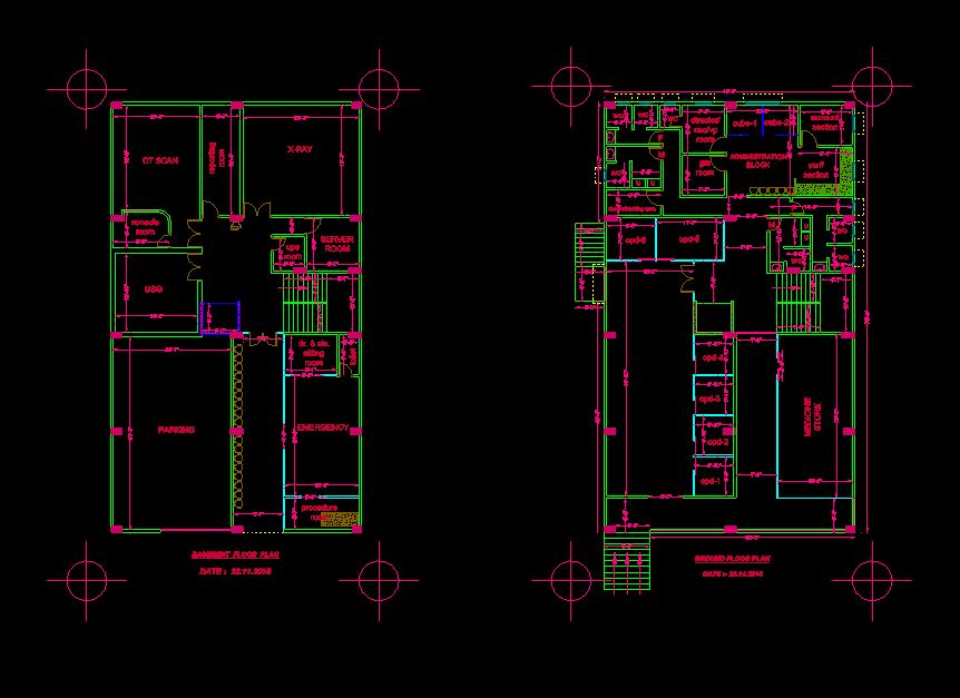 دانلود پروژه طراحی نقشه , پلان و نمای خارجی بیمارستان مدرن (2)
