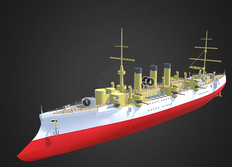 دانلود پروژه طراحی کشتی جنگی (ناو) کلاسیک