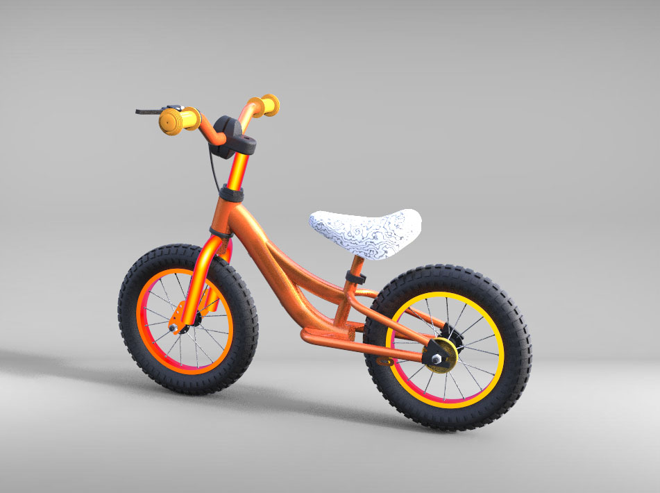 دانلود پروژه طراحی دوچرخه بدون زنجیر و رکاب بچه گانه