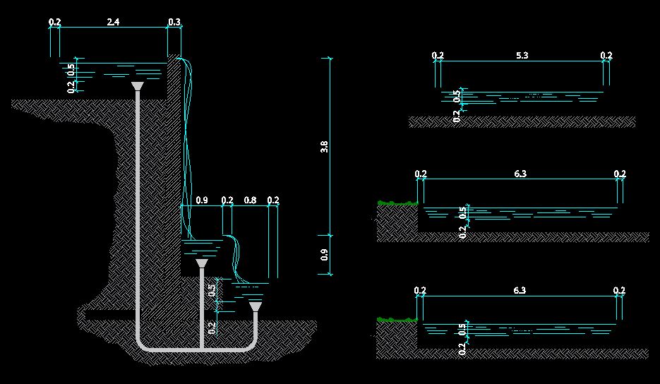 دانلود پروژه طراحی نقشه و پلان آبشار مصنوعی / آبنما