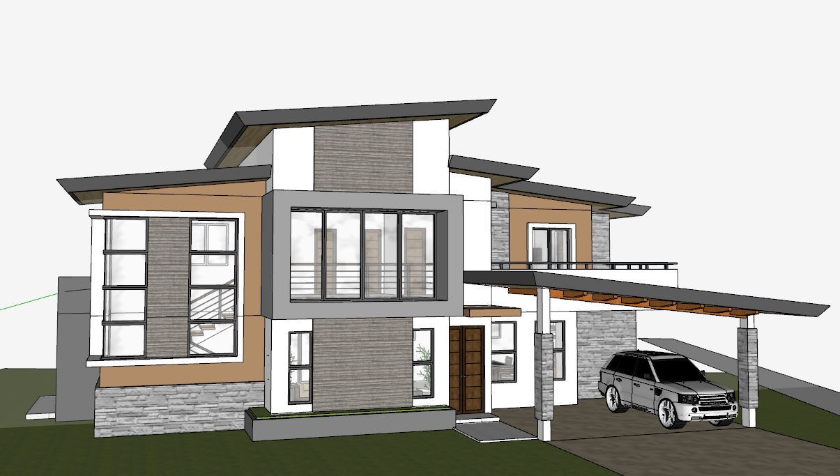 دانلود پروژه طراحی نقشه و پلان خانه ییلاقی (3)