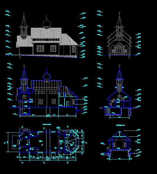 دانلود پروژه طراحی نقشه و پلان کلیسای ارتدکس