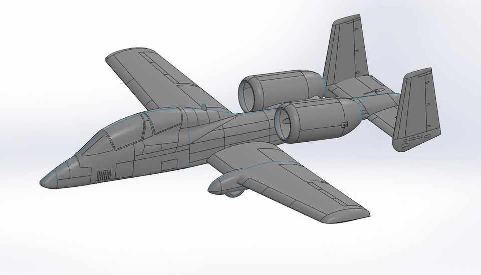 دانلود پروژه طراحی هواپیمای نظامی A 10