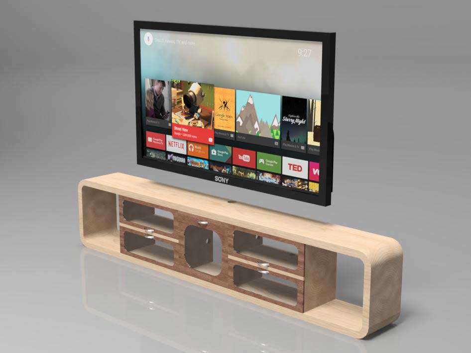 دانلود پروژه طراحی میز تلویزیون چوبی مدرن (1)