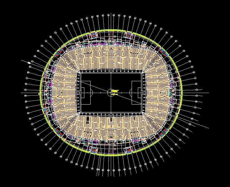 دانلود پروژه طراحی نقشه و پلان استادیوم فوتبال 6 طبقه مدرن (4)