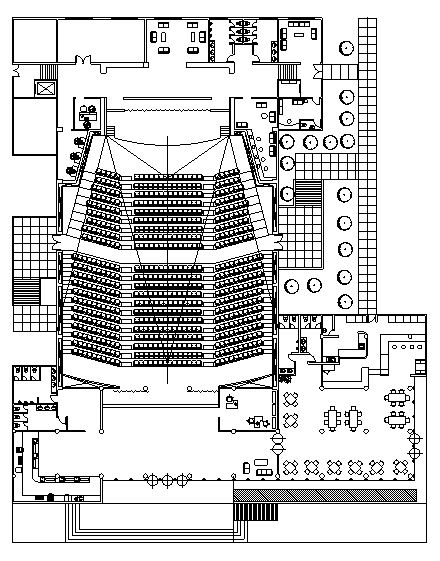 دانلود پروژه طراحی نقشه و پلان سالن کنسرت و تئاتر (2)