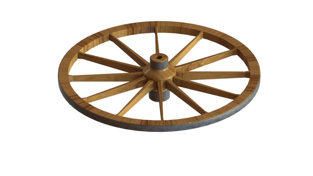 دانلود پروژه طراحی چرخ چوبی کالسکه (درشکه)