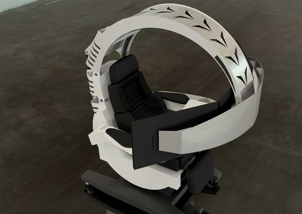 دانلود پروژه طراحی صندلی گیمینگ پیشرفته (مانیتور دار چرخان)