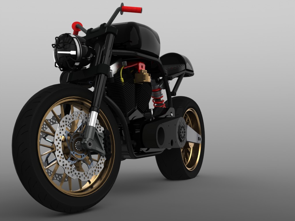 دانلود پروژه طراحی موتورسیکلت Naked