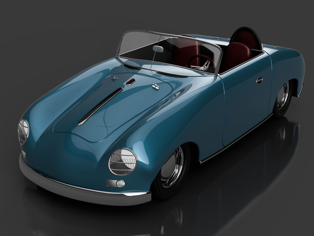 دانلود پروژه طراحی خودرو کلاسیک پورشه Porsche 356 Speedster (5)