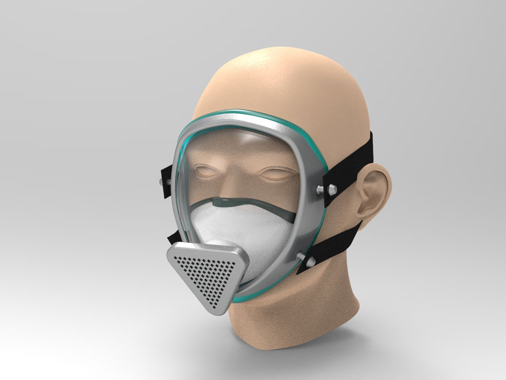 دانلود پروژه طراحی شیلد محافظ صورت فیلتر دار پزشکی (2)