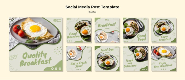 دانلود پروژه طراحی قالب لایه باز پست اینستاگرام آشپزی