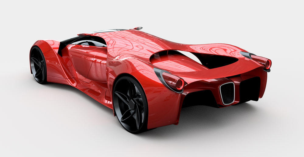 دانلود پروژه طراحی خودرو فراری Ferrari F80 (1)