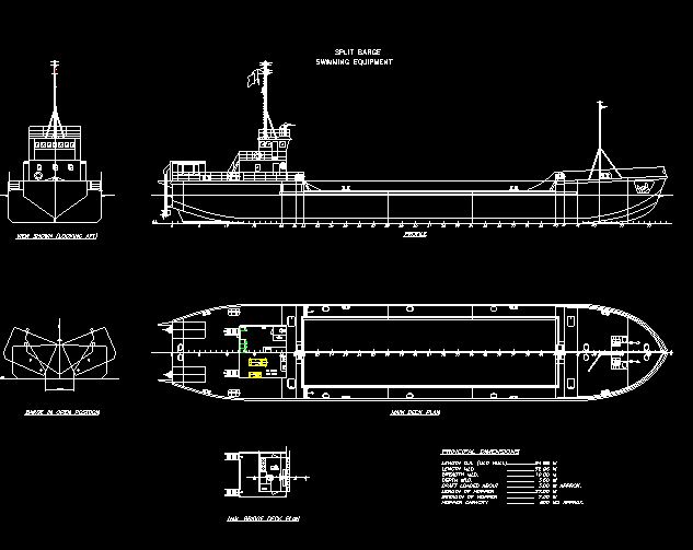 دانلود پروژه طراحی نقشه سه نمای کشتی لایروب