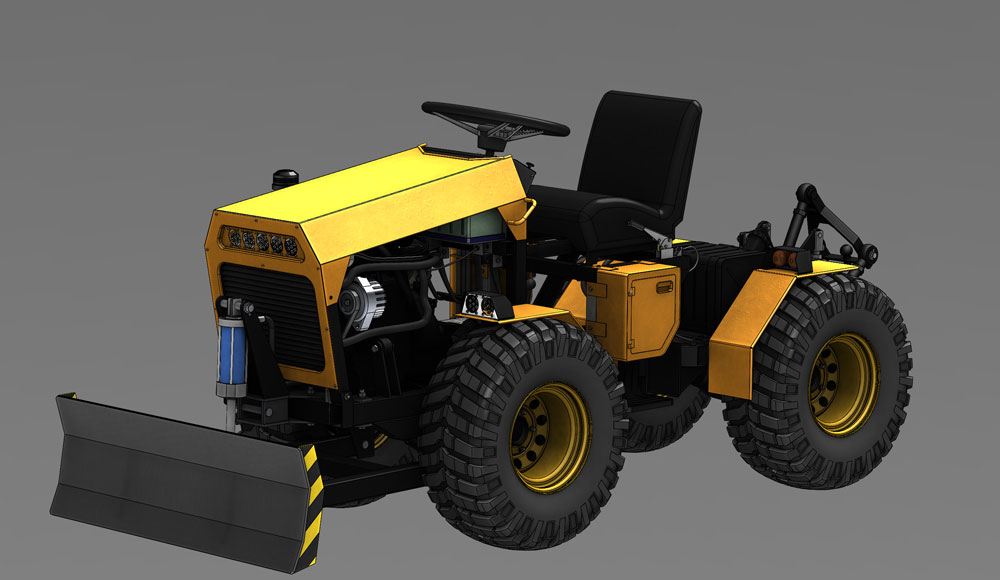 دانلود پروژه طراحی مینی تراکتور Mini Tractor 4x4