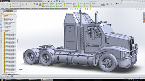 دانلود پروژه طراحی کامیون کنورث T401 (1)