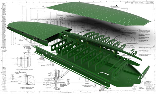 دانلود پروژه طراحی بال هواپیمای جنگنده سوپرمارین اسپیت‌فایر (2)